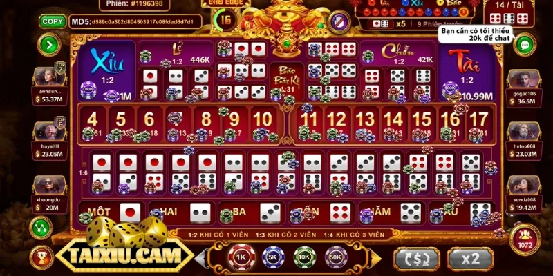 Quy trình đặt cược tại Tài xỉu sicbo