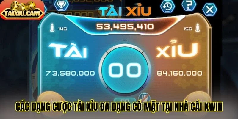 Các dạng cược tài xỉu đa dạng có mặt tại nhà cái Kwin