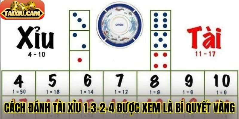 Cách đánh tài xỉu 1-3-2-4 được xem là bí quyết vàng