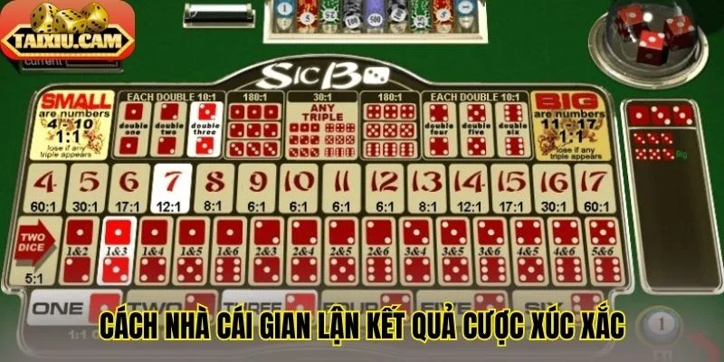 Cách nhà cái gian lận kết quả cược xúc xắc