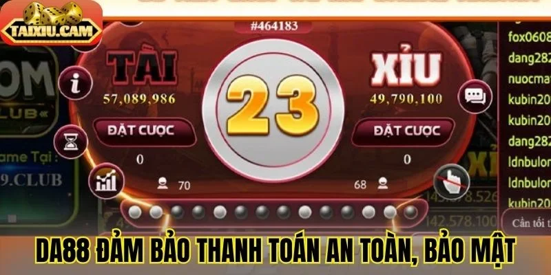 Da88 đảm bảo thanh toán an toàn, bảo mật