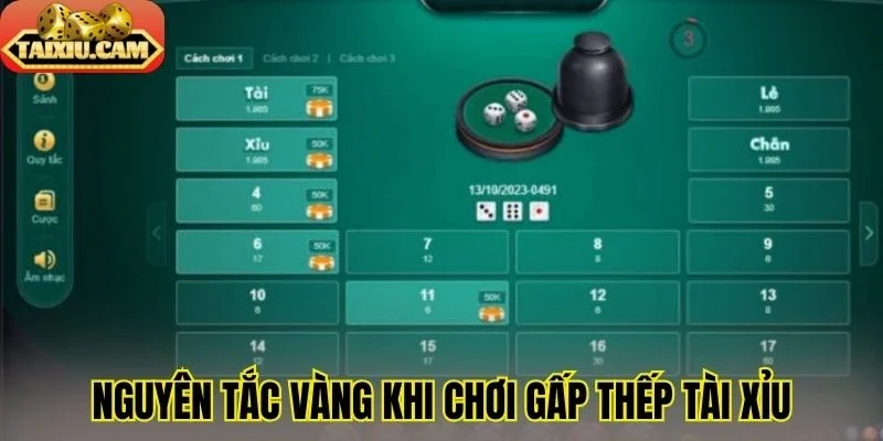 Nguyên tắc vàng khi chơi gấp thếp tài xỉu