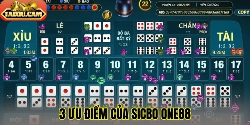 3 ưu điểm của sicbo ONE88