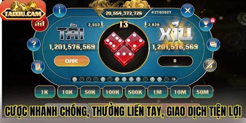 Cược nhanh chóng, thưởng liền tay, giao dịch tiện lợi