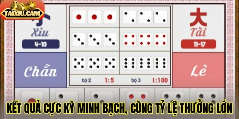 Kết quả cực kỳ minh bạch, cùng tỷ lệ thưởng lớn