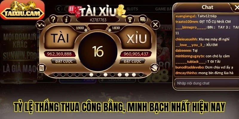 Tỷ lệ thắng thua công bằng, minh bạch nhất hiện nay